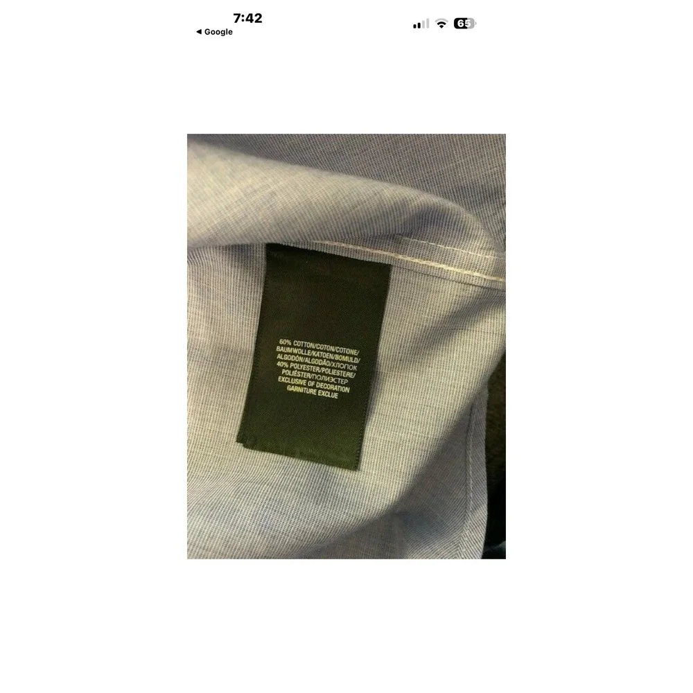 Lauren Ralph Lauren Boys Light Blue Micro‎ Check Button Down Shirt Size 16 LRL
